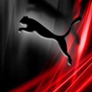 Logo Puma sur Fond Rouge