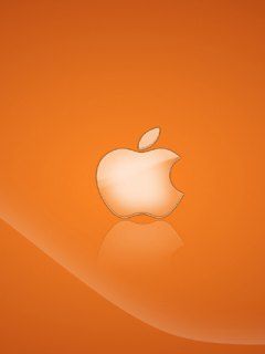 Logo Apple sur Fond Orange