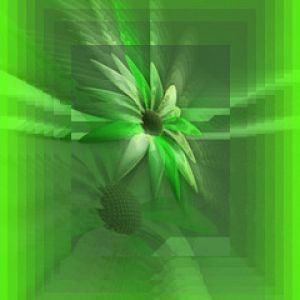 Design Floral Abstrait Vert