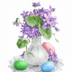 Fleurs et Œufs de Pâques