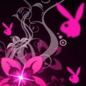 Design floral rose avec des lapins