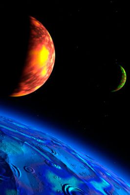 Planètes Colorées dans l'Espace