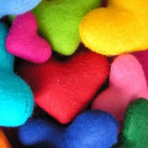 Cœurs en Feutre Colorés
