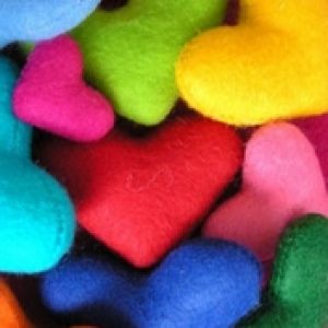 Cœurs en Feutre Colorés