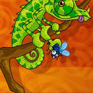Illustration de Caméléon Coloré