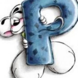 Personnage de Dessin Animé Mignon avec la Lettre P