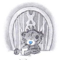 Ours Mignon avec Café