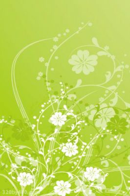Design Floral Vert Abstrait