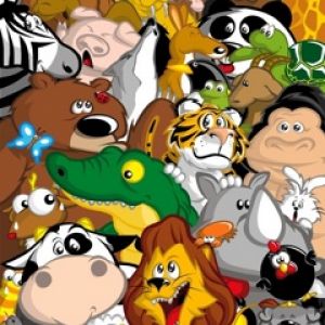 Animaux de Dessin Animé Colorés