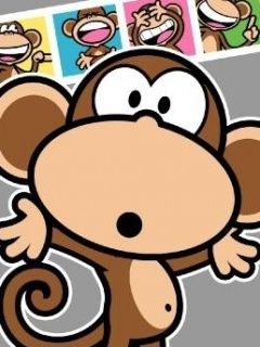 Singe Dessin Animé Mignon