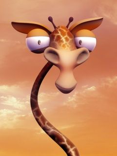 Girafe de Dessin Animé Amusante