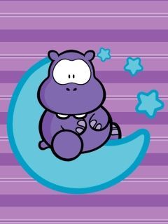 Hippopotame Violet sur la Lune