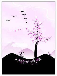Arbre en Fleurs Roses