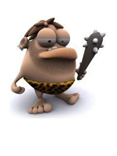 Personnage de Cro-Magnon Humoristique