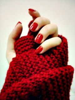 Art des Ongles Rouges Élégant