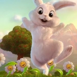Lapin de Dessin Animé Heureux
