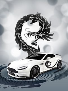 Voiture de Sport Blanche Élégante