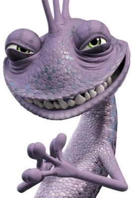 Personnage de lézard animé drôle