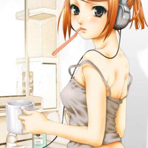 Fille Anime avec Écouteurs