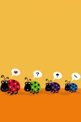 Coccinelles Colorées avec Expressions