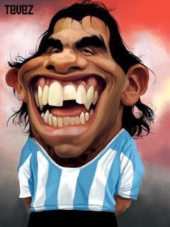 Caricature de Tevez
