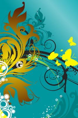Design Abstrait Floral Coloré