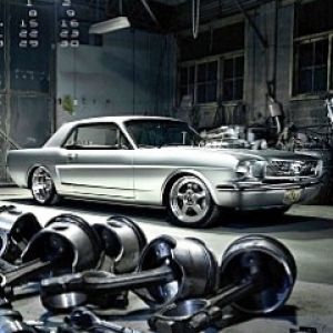 Mustang Classique dans le Garage