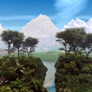 Paysage montagneux serein