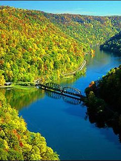Rivière Scénique et Forêt d'Automne