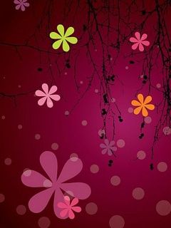 Design Abstrait de Fleurs Colorées