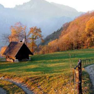 Paysage d'Automne avec Cottage