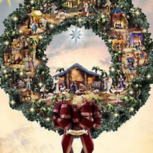 Couronne de Noël avec Crèche