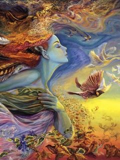 Femme Fantastique avec Oiseaux