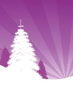 Design d'Arbre de Noël Violet