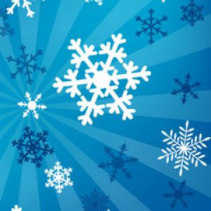 Flocons de Neige sur Fond Bleu