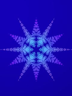 Design d'Étoile de Flocon de Neige Coloré
