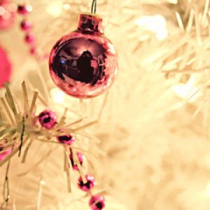 Ornement de Noël Rose