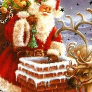 Père Noël et renne