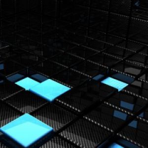 Design Abstrait Bleu et Noir