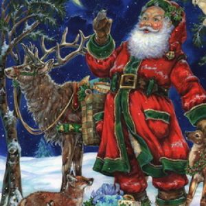 Père Noël avec Renne
