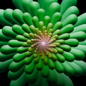 Design Abstrait Vert Vibrant