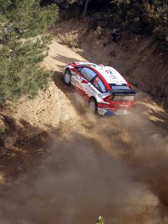 Voiture de Rallye en Action