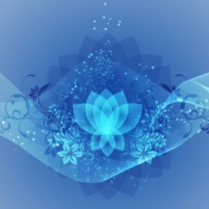 Design Abstrait de Lotus Bleu