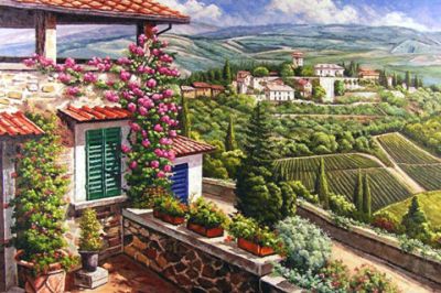 Charmant paysage italien