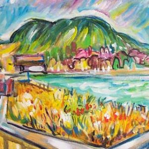 Peinture de paysage vibrante