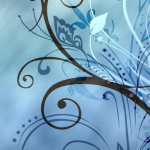 Design Floral Bleu Élégant