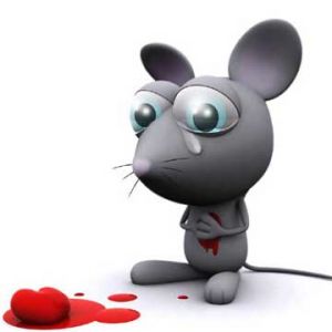Souris Dessin Animé Triste