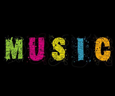 Typographie Musicale Colorée