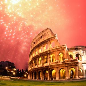Célébration de Feux d'Artifice au Colisée