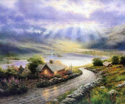 Paysage Serein avec Lumière Solaire